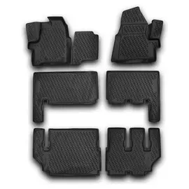 Коврики салона Element FORD Tourneo Custom полиуретановые черные 6 шт.