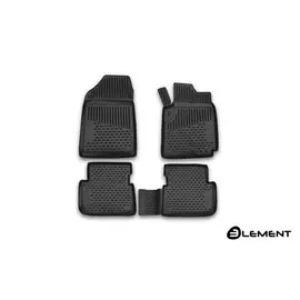 Коврики салона Element TOYOTA Fielder (E140), 2006-2012, П.Р. без воздуховода, ун., полиуретан черные 4 шт.