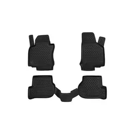 Коврики салона Element VW Golf VI 04/2009, хб.,, без подлок. полиуретан черные 4 шт.
