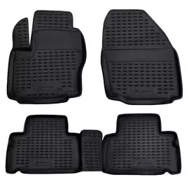 Коврики салона FORD S-MAX 2006 полиуретановые черные 4шт
