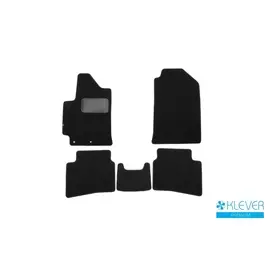 Коврики салона Klever Premium KIA RIO, 2017, сед., текстиль черные 5 шт.