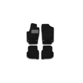 Коврики салона Klever VW Polo Sedan текстильные черные 4 шт.