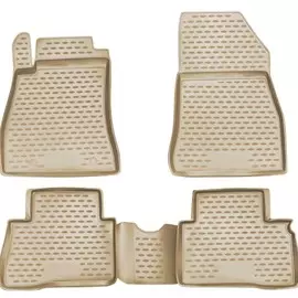 Коврики салона MERCEDES-BENZ E-Class W212 2009-2016 полиуретановые бежевые 4шт