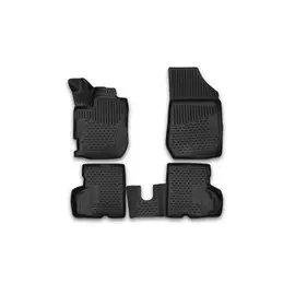 Коврики салона RENAULT Kaptur 04 2016 полиуретановые черные 4шт