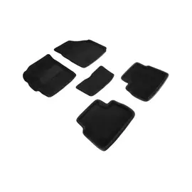 Коврики салона Seintex 3D DAEWOO MATIZ II ворсовые черные комп 4 шт