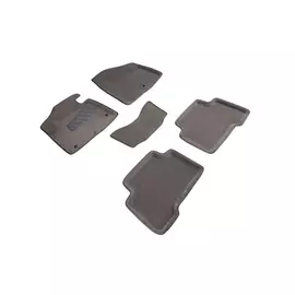 Коврики салона Seintex 3D HYUNDAI SANTA FE III ворсовые серые комп 4 шт