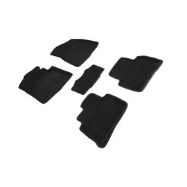 Коврики салона Seintex 3D HYUNDAI Tucson III 2015-2018 ворсовые черные комп 4 шт