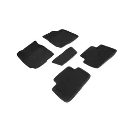 Коврики салона Seintex 3D KIA Cerato II 2009-2013 ворсовые черные комп 4 шт