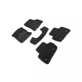 Коврики салона Seintex 3D LAND ROVER RR Velar 2017-н.в. ворсовые черные комп 4 шт