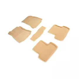 Коврики салона Seintex 3D MERCEDES-BENZ GLA/A-Class W 176 ворсовые бежевые комп 4 шт