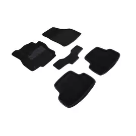 Коврики салона Seintex 3D SKODA Karoq 2017-н.в. ворсовые черные комп 4 шт