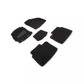 Коврики салона Seintex 3D TOYOTA Corolla XII (E160170) 2013-2018 ворсовые черные комп 4 шт
