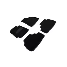 Коврики салона Seintex 3D TOYOTA Highlander II 2007-2014 ворсовые черные комп 4 шт