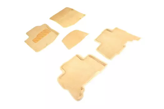 Коврики салона Seintex 3D TOYOTA Land Cruiser Prado 150 2009-2013 ворсовые бежевые комп 4 шт