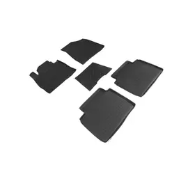 Коврики салона Seintex KIA/Hyundai OPTIMA IV 2015-н.в./Sonata VII (LF) 2014-2019 резиновые черные комп 4 шт