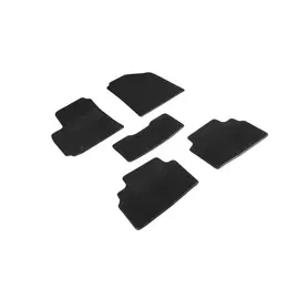 Коврики салона Seintex KIA Seltos 2019-н.в. ворсовые черные комп 4 шт