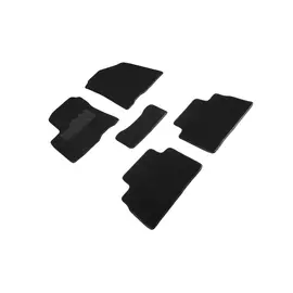 Коврики салона Seintex KIA Soul III 2019-н.в. ворсовые черные комп 4 шт