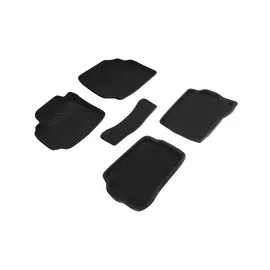 Коврики салона Seintex NISSAN ALMERA classic (B10) 2006-2013 ворсовые черные комп 4 шт