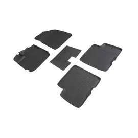 Коврики салона Seintex PEUGEOT/Citroen 308 2008-н.в.408 2012-н.в./C4 II Sedan 2008-н.в. резиновые черные комп 4 шт