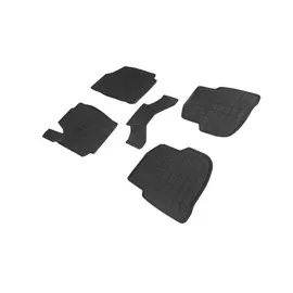 Коврики салона Seintex VOLKSWAGEN Polo 2010-2018 резиновые черные комп 4 шт
