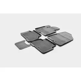 Коврики в салон Rival для Hyundai Santa Fe 2012 - полиуретановые черные 5 шт.