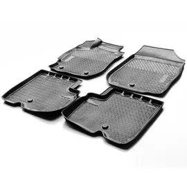 Коврики в салон Rival для Kia Sorento Prime 2015 - полиуретановые черные 4 шт.