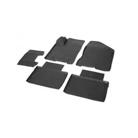 Коврики в салон Rival для Lada Vesta 2015 - полиуретановые черные 5 шт.