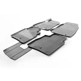 Коврики в салон Rival для Nissan Sentra 2014 - полиуретановые черные 5 шт.