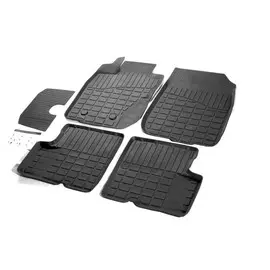 Коврики в салон Rival для Nissan Terrano 2WD, Renault Duster 4WD 2016- резиновые черные 5 шт.