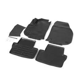 Коврики в салон Rival для Opel Zafira Family 2012 - полиуретановые черные 5 шт.