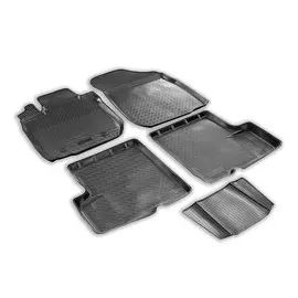 Коврики в салон Rival для Renault Logan 2004-2014 полиуретановые черные 5 шт.