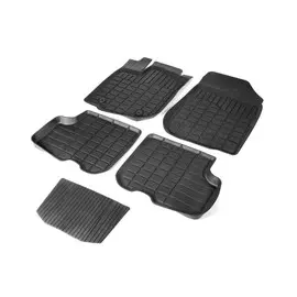 Коврики в салон Rival для Renault Logan 2014- резиновые черные 5 шт.
