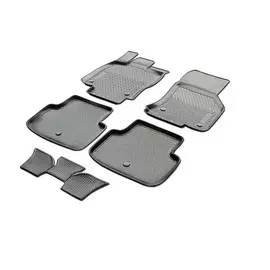 Коврики в салон Rival для Skoda Octavia A7 2013 - полиуретановые черные 5 шт.