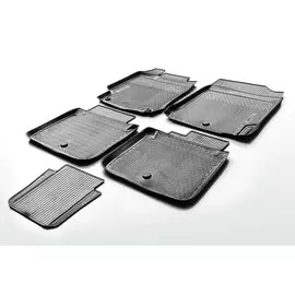 Коврики в салон Rival для Toyota Camry 2014 - полиуретановые черные 5 шт.