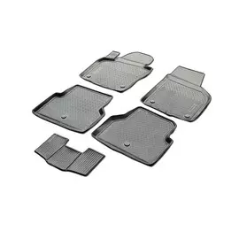 Коврики в салон Rival для Volkswagen Tiguan 2011 - полиуретановые черные 5 шт.