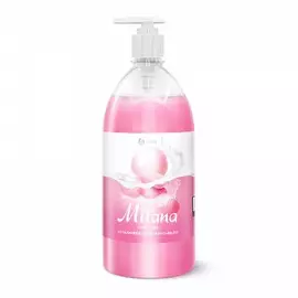 Крем-мыло Grass "Milana fruit bubbles" жидкое увлажняющее флакон с дозатором 1000 мл
