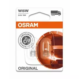 Лампа накаливания OSRAM ORIGINAL LINE W5W(T10) 24V 5W белая