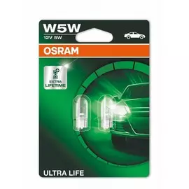 Лампа накаливания OSRAM ULTRA LIFE W5W(T10) 12V 5W 3200Kбелая