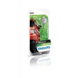 Лампа накаливания Philips LongLife EcoVision W5W(T10) 12V 5W белая 2 шт