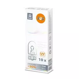 Лампа накаливания SVS T2W 24V 2W белая