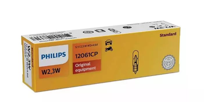 Лампа PHILIPS 12V W2,3W W2x4,6d CP