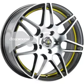 Литые диски Alcasta 6x15/4x100 D60,1 ET36 M28 Серебристый+желтый