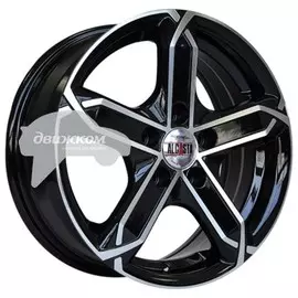 Литые диски Alcasta 6x15/5x100 D57,1 ET38 M19 Черный+серебристый