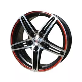 Литые диски Alcasta M04 6x15/4x100 D54.1 ET48 Черный+красный