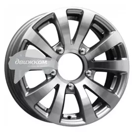 Литые диски K&amp;K 6x15/5x139,7 ET35 D98 Фалкон-Нова (КС642) Дарк платинум