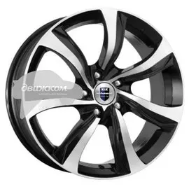 Литые диски K&amp;K 7x17/5x112 D57,1 ET43 Либерти (КС654) Черный+серебристый