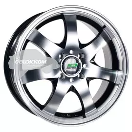 Литые диски N2O 6,5x15/4x98 D58,6 ET32 Y456 Черный+серебристый