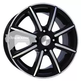 Литые диски Скад 5,5x14/4x100 D54,1 ET46 Монако Черный+серебристый