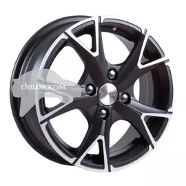 Литые диски Скад 5,5x14/4x100 D67,1 ET45 Орлан Черный+серебристый