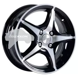 Литые диски Скад 5,5x14/4x100 D67,1 ET35 Фортуна Черный+серебристый